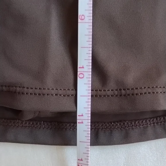 *50off3* Jantzen Tankini Set Top Skirted Bottoms 8 Brown White Paisley - Picture 10 of 10